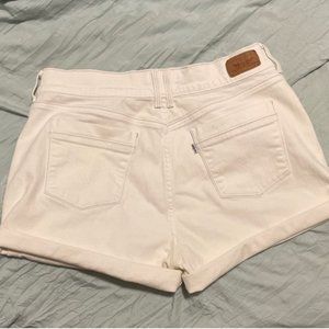 Levi's White Denim Shorts